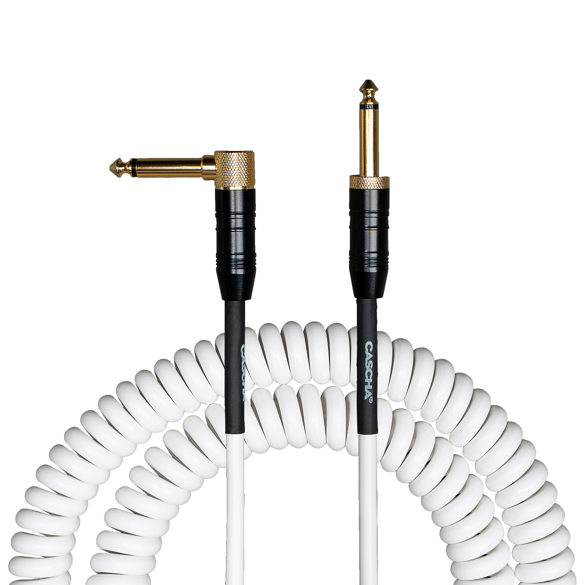 Curly Guitar Cable White