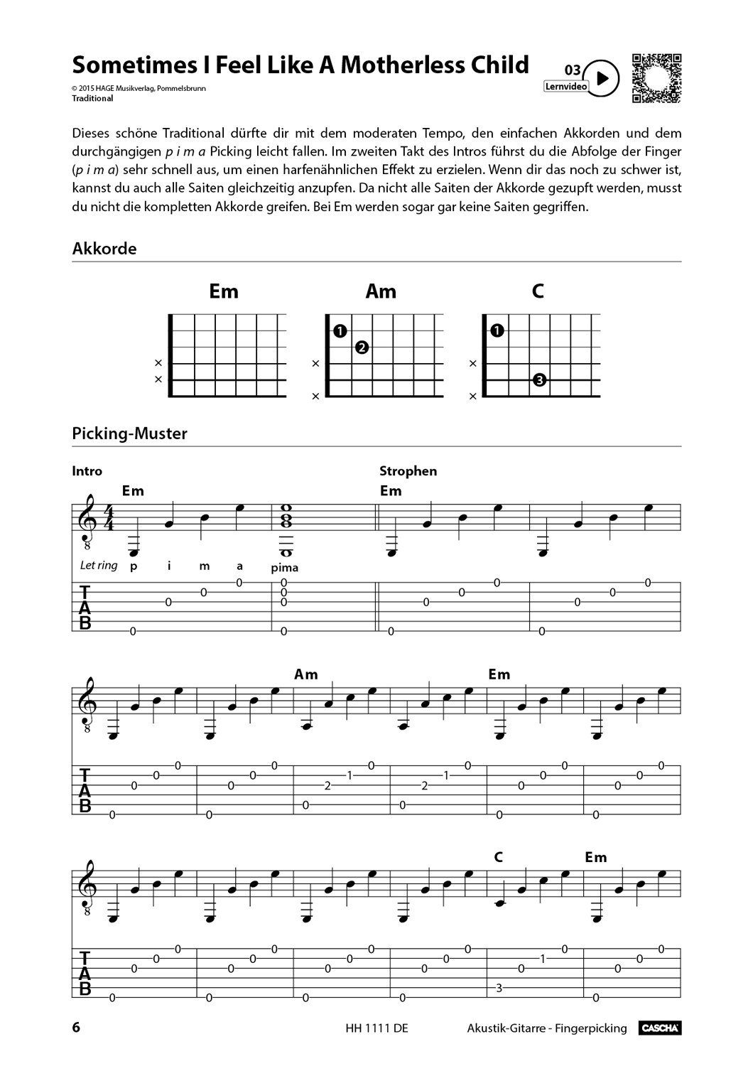Akustik-Gitarre Fingerpicking - Schnell und einfach lernen Bilder 6