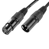 XLR Microphone Cable, Black, Length 1 m Product Photos 1