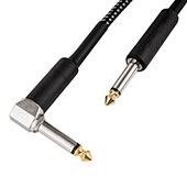 Guitar Cable, Black Tweed, Angled Jack, Length 3 m Product Photos 1