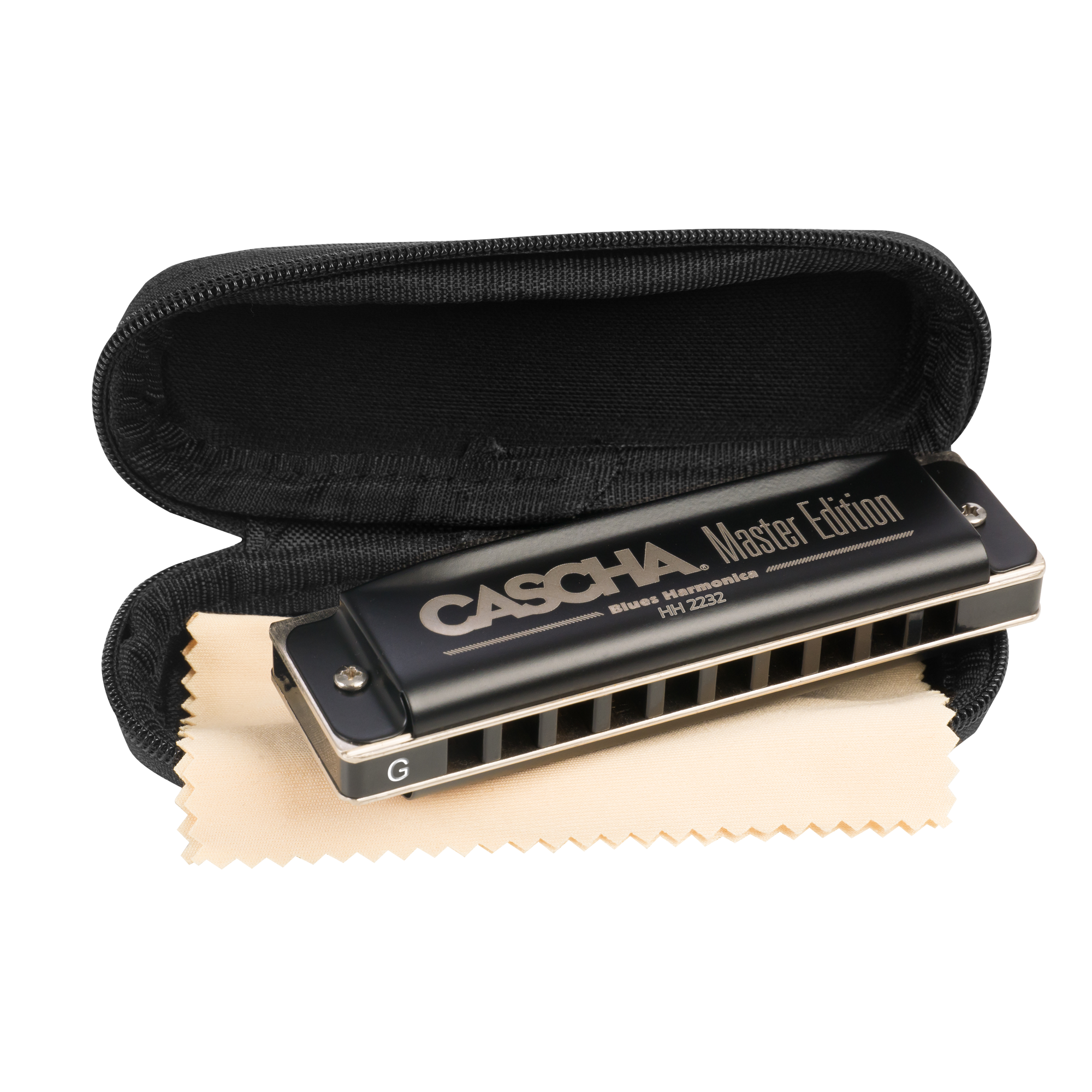 English beginners/' school CASCHA harmonica learning set including high-quality harmonica in C-Major diatonic ideal for beginners and adults case and care cloth
