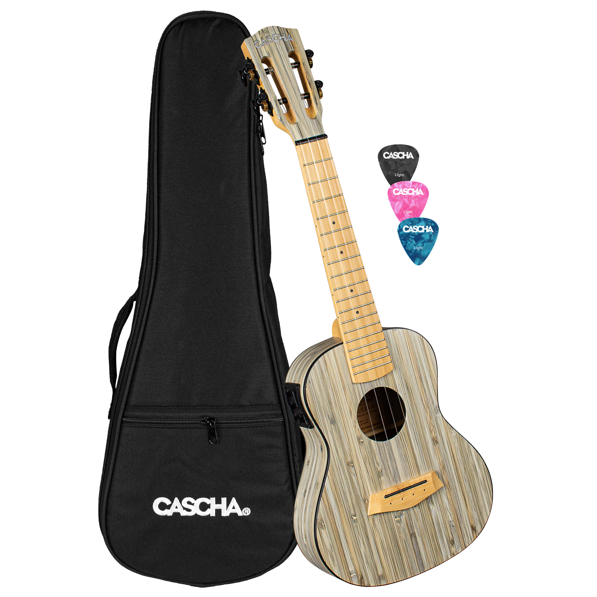 Concert Ukulele Bamboo Graphite with pickup system