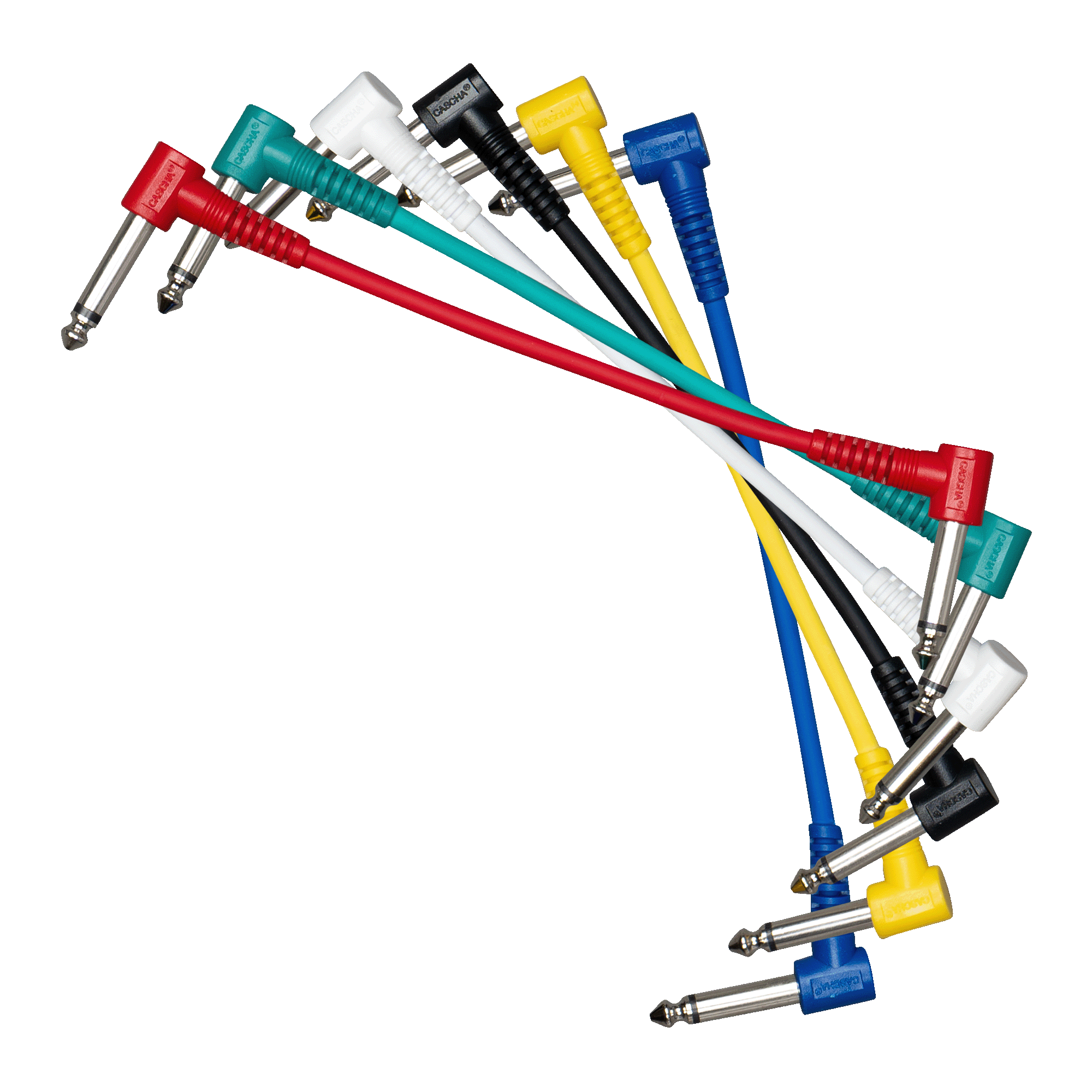 Patch Cable Set, 6 Pieces, Mixed Colours, Length 15 cm